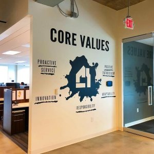 core values office mural